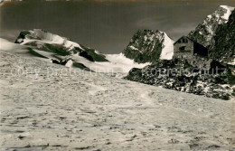 13747857 Saas-Fee Britannia Huette Strahlhorn Adlerpass Rimpfischhorn Allalinhor - Andere & Zonder Classificatie