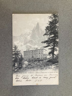 Chamonix - Hotel Du Montanvert Et Aiguille Du Dru Carte Postale Postcard - Chamonix-Mont-Blanc