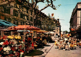 13743789 Geneve GE La Place Du Molard Et Ses Grands Cafes Geneve GE - Otros & Sin Clasificación