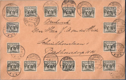 Netherlands 1940 Envelope With A Collection Of Fieldpost-cancels: Hoofdexpeditie, Fieldpost A B Nd 1 - 12, Printed Matte - Dienstzegels