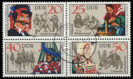 DDR ZUSAMMENDRUCK Nr 2717VB Zentrisch Gestempelt VIERERBLOCK X19613E - Zusammendrucke