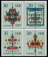 DDR ZUSAMMENDRUCK Nr 3289VB Postfrisch VIERERBLOCK SC59366 - Zusammendrucke