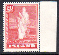 ICELAND. 1939. Geysir. 20aur. - Unused Stamps