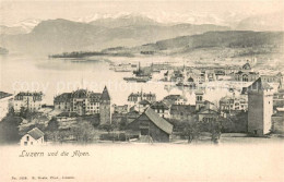 13738697 Luzern  LU Stadtpanorama Mit Alpen  - Autres & Non Classés