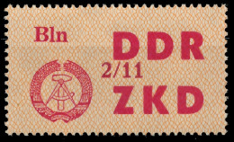 DDR DIENST LAUFKONTROLLZETTEL Nr 31 2 11 - XI Ungebraucht X1C4F16 - Andere & Zonder Classificatie