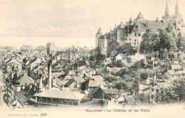 13738597 Neuchatel NE Le Chateau Et Les Alpes Neuchatel NE - Autres & Non Classés