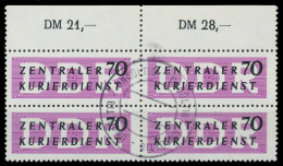 DDR DIENST VERWALTUNGSPOST-A ZKD Nr 9 Gestempelt VIERERB X1D291A - Other & Unclassified