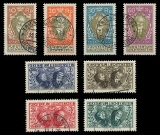 LIECHTENSTEIN 1928 Nr 82-89 Gestempelt ATTEST X1D7D22 - Usati