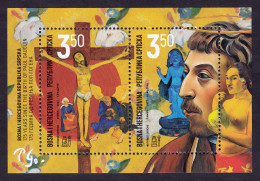 Bosnia Serbia 2023 175 Years Anniv. Paul Gauguin Painter Sculptor Printmaker Ceramist Writer Paintings France Block MNH - Bosnia And Herzegovina