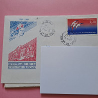 Enveloppe Repiquée Bicentenaire Révolution Française - CAD La Trinité Sur Mer (85) 11-01-1989 - 1961-....