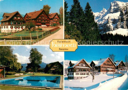 13736669 Nesslau SG Ferienheim Heimetli Swimming Pool Winterpanorama Alpen  - Other & Unclassified