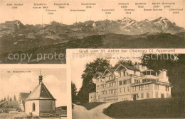 13736589 Oberegg IR Panorama Vom St Anton Mit St Antonkapelle Gasthof Pension Ro - Andere & Zonder Classificatie