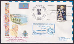Vatican USA 1981, Pope Paul John II Visit - Agana, Guam, Special Cover - Otros & Sin Clasificación