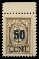 MEMEL 1923 Nr 198 Postfrisch Gepr. X4164E6 - Memelgebiet 1923