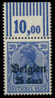 BES. 1WK LANDESPOST BELGIEN Nr 18a WOR 2-9-2 Postfrisch X43B106 - Occupation 1914-18