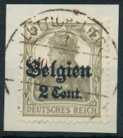 BES. 1WK LANDESPOST BELGIEN Nr 10 Zentrisch Gestempelt Briefstück X44315A - Besetzungen 1914-18