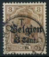 BES. 1WK LANDESPOST BELGIEN Nr 11aI Gestempelt Gepr. X4431AA - Occupazione 1914 – 18