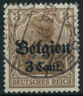 BES. 1WK LANDESPOST BELGIEN Nr 11aI Gestempelt Gepr. X4431B6 - Occupazione 1914 – 18