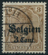 BES. 1WK LANDESPOST BELGIEN Nr 11aI Gestempelt Gepr. X4431AE - Occupazione 1914 – 18