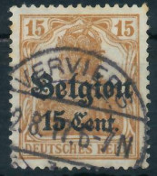 BES. 1WK LANDESPOST BELGIEN Nr 15I Gestempelt Gepr. X443252 - Occupazione 1914 – 18