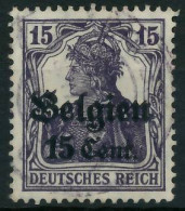 BES. 1WK LANDESPOST BELGIEN Nr 16bII Gestempelt Gepr. X443282 - Occupazione 1914 – 18