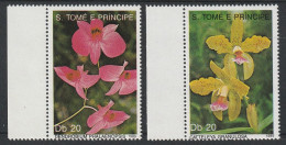 Sao Tome E Principe  1989  Orchids  Set  MNH - Orchideen