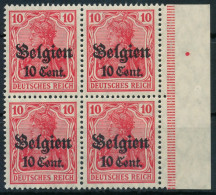 BES. 1WK LANDESPOST BELGIEN Nr 14cI Postfrisch VIERERBL X4436FE - Ocupación 1914 – 18