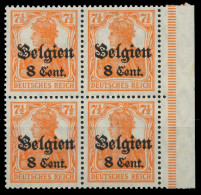 BES. 1WK LANDESPOST BELGIEN Nr 13bII Postfrisch VIERERB X4476CE - Bezetting 1914-18