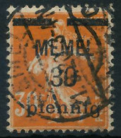 MEMEL 1920 Nr 21y Gestempelt X44774E - Memelland 1923