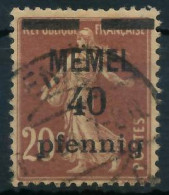 MEMEL 1920 Nr 22b Gestempelt X447772 - Memel (Klaipeda) 1923
