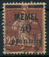 MEMEL 1920 Nr 22b Gestempelt X447776 - Memelland 1923