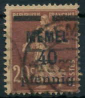 MEMEL 1920 Nr 22b Gestempelt X44776A - Klaipeda 1923