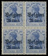 BES. 1WK LANDESPOST BELGIEN Nr 18b Postfrisch VIERERBLO X45A8F6 - Bezetting 1914-18