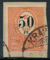 OBERSCHLESIEN Nr 12aIIIa Gestempelt Briefstück Gepr. X4B0BC6 - Altri & Non Classificati