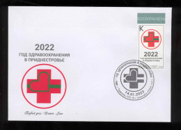 Label Transnistria 2023 Year Of Healthcare In Transnistria Medicine FDC Imperforated - Vignettes De Fantaisie