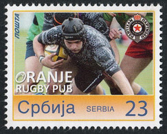 Serbia 2015 Oranje Rugby Pub And RC Partizan Belgrade In Honour Of The RUGBY WORLD CUP 2015, Sport, United Kingdom, MNH - Serbien