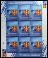 NORTH MACEDONIA 2024 -  4 YEARS NORTH MACEDONIA IN NATO SS MNH - North Macedonia