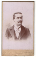 Photo G. Blanc, Paris, Portrait De Bürgerlicher Herr Avec Oberlippenbart  - Anonymous Persons