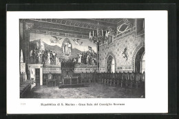 AK S. Marino, Gran Sala Del Consiglio Sovrano  - Saint-Marin