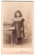 Fotografie Georg Meyer, Braunschweig, Bankplatz 3, Portrait Junges Mädchen Im Dunklen Kleid  - Anonymous Persons