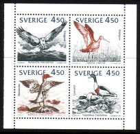 SCHWEDEN MI-NR. 1742-1745 POSTFRISCH(MINT) VÖGEL 1992 FISCHADLER UFERSCHNEPFE... - Águilas & Aves De Presa