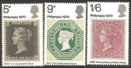 420 G-B Philympia London 1970 Vistoria Penny Black MNH ** Neuf SC (GB-9c) - Briefmarken Auf Briefmarken