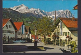 Ansichtskarte Garmisch Partenkirchen Bayern Floriansbrunnen Zugspitzgruppe - Autres & Non Classés