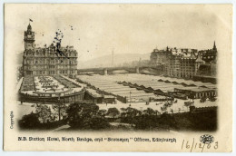 EDINBURGH : N. B. STATION HOTEL, NORTH BRIDGE AND "SCOTSMAN" OFFICES / POSTMARK / WELSHPOOL, HIGH STREET (WHYKE) - Midlothian/ Edinburgh