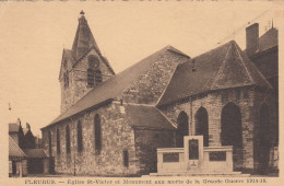 Fleurus - Eglise Saint-Victor Et Monument Aux Morts De La Grande Guerre 1814-18 - Fleurus