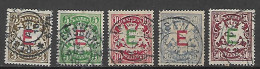 GERMANIA ANTICHI STATI  BAVIERA  1908  SERVIZIO  FRANCOBOLLI SOPRASTAMPATI  UNIF. 1-5 USATA VF - Usados