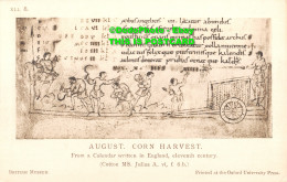 R346028 British Museum. August. Corn Harvest. From A Calendar Written In England - World