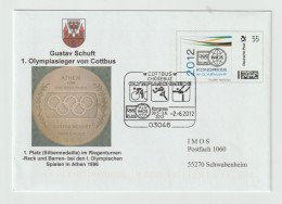 Germany Plusbrief Individuell 2012 IMOS Kongress W/ Postmark Cottbus Olympiaschmide 2012. Postal Weight Approx. 0,04 Kg. - Sellos Privados
