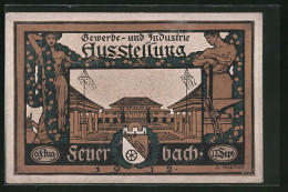 Künstler-AK Stuttgart, Ganzsache PP27C157: Feuerbach, Gewerbe- Und Industrie-Ausstellung 1912  - Esposizioni