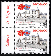 MONACO 2024 - PAIRE /  SITE HISTORIQUE GRIMALDI DE MONACO - MAYENNE - NEUF ** - Neufs